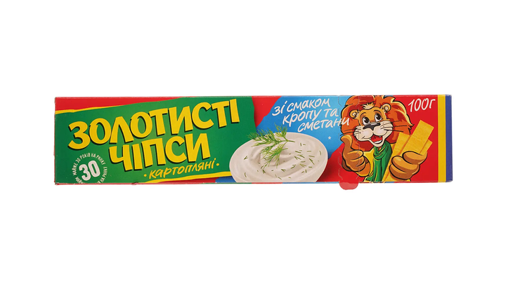 Чипсы Золотистые со Вкусом Укропа и Сметаны 100g - изображение 2