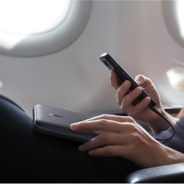 Powerbank Aukey PB-N73 BK 10000 mAh USB-C Black (PB-N73 BK) - obraz 4