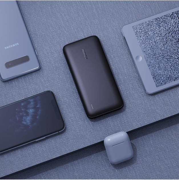 Powerbank Aukey PB-N73 BK 10000 mAh USB-C Black (PB-N73 BK) - obraz 3