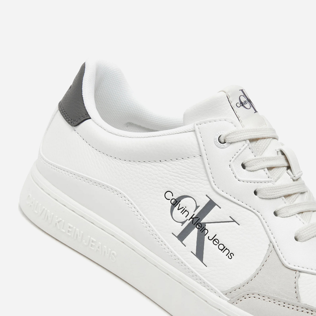Sneakersy męskie skórzane do kostki Calvin Klein Jeans YM0YM00885-01U 44 Białe (8720109994063) - obraz 6