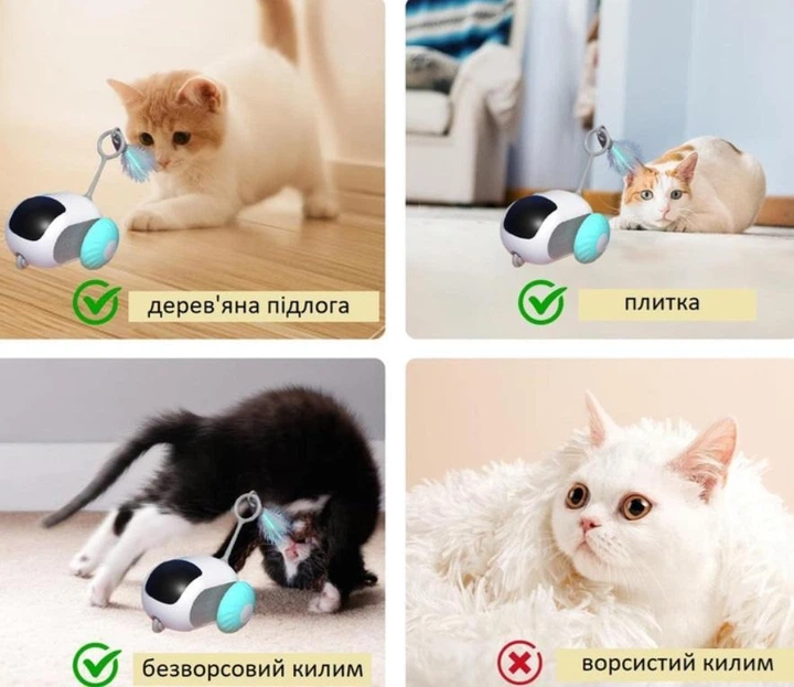 Игрушка для животных с дистанционным управлением Бадминтон Smart Cat Toy AND LY-625 Blue - изображение 6