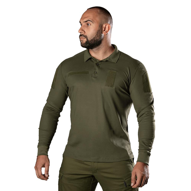 Тактическое CamoTec поло Army ID Long CoolPass Pique LT Olive олива XS - изображение 2