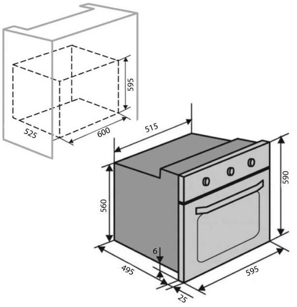 Духова шафа електрична Ventolux EO60MT-6K X - зображення 6