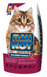 Сухий корм для котів Пан Кот яловичина 10кг - Фото 1 Сухий корм для котів Пан Кот яловичина 10кг - изображение 1