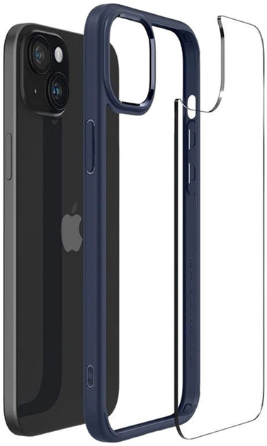 Панель Spigen Crystal Hybrid для iPhone 15 Plus Navy Blue/Transparent (8809896747691) - зображення 8