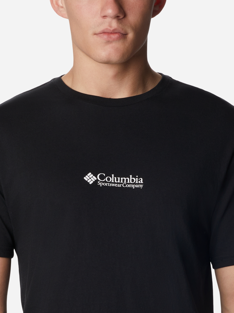 Футболка бавовняна чоловіча Columbia CSC Basic Logo Short Sleeve 1680053020 S Чорна (195978113248) - зображення 5