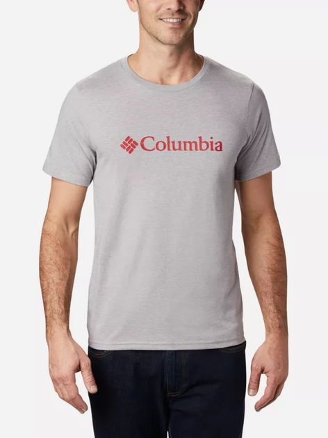 Футболка бавовняна чоловіча Columbia CSC Basic Logo Short Sleeve 1680053039 M Сіра (193553316473) - зображення 1