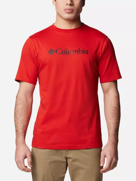 Koszulka męska bawełniana Columbia CSC Basic Logo Short Sleeve 1680053698 S Czerwona (195981510089) - obraz 1