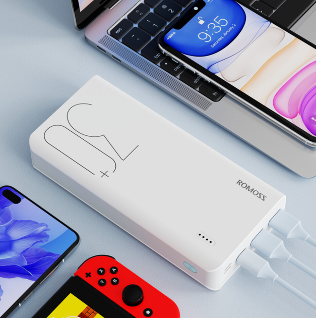 УМБ ROMOSS 30000mAh Sense8+ White (001010433475) - зображення 3