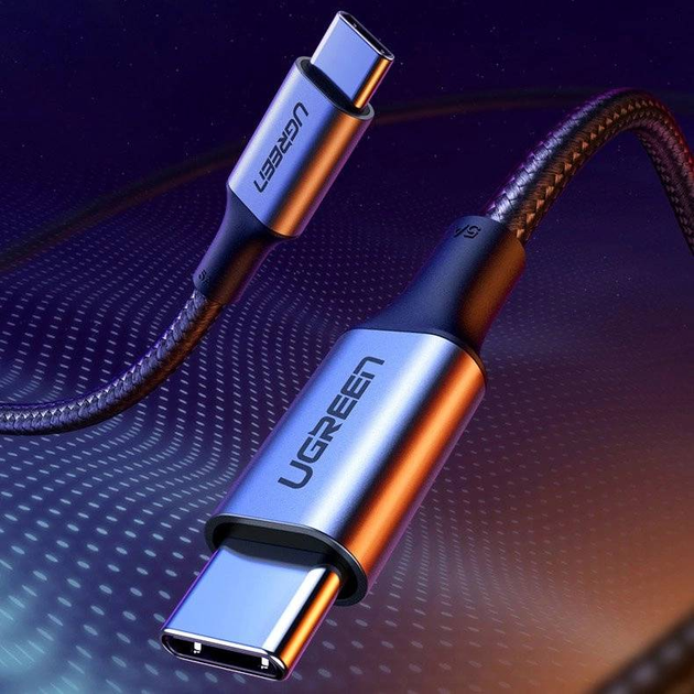 Кабель Ugreen US316 USB-C - USB-C PD QC FCP 100W 5A 480Mb/s 2 м Чорний (6957303805235) - зображення 11