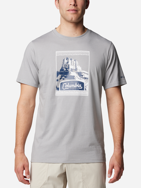 Koszulka męska bawełniana Columbia CSC Seasonal Logo Tee 1991036038 L Szara (195981462272) - obraz 1