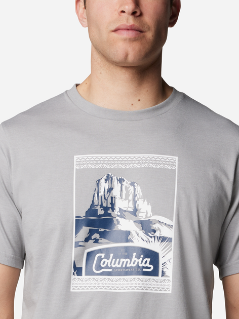 Футболка бавовняна чоловіча Columbia CSC Seasonal Logo Tee 1991036038 M Сіра (195981462258) - зображення 5