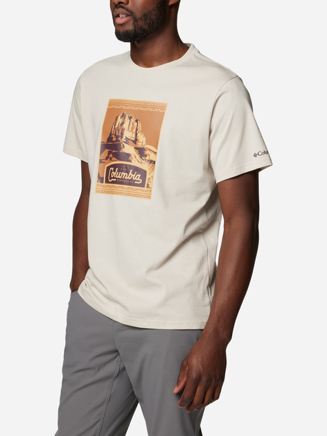 Футболка бавовняна чоловіча Columbia CSC Seasonal Logo Tee 1991036280 S Темно-сіра (195981462319) - зображення 4
