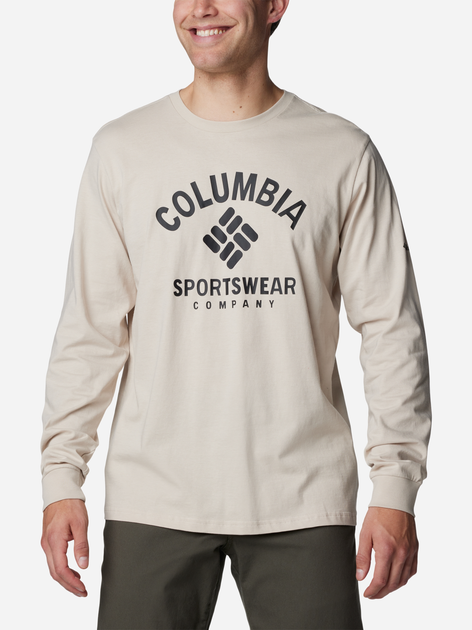 Лонгслів чоловічий Columbia Rockaway River Graphic LS Tee 2022191278 L Бежевий (195981216479) - зображення 1