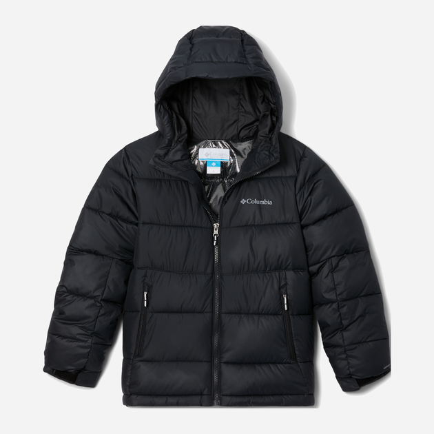 Kurtka młodzieżowa chłopięca zimowa Columbia Pike Lake II Hooded Jacket 2050351010 141-149 cm (M) Czarna (195979308766) - obraz 1