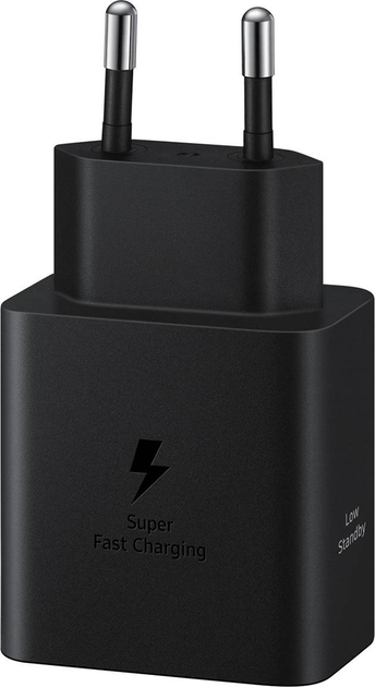 Мережевий зарядний пристрій Samsung EP-T4511XBEGEU 45W 4.05A 1x USB-C Чорна + кабель USB-C (8806095510002) - зображення 1