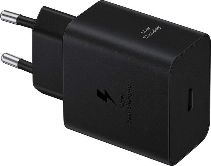 Мережевий зарядний пристрій Samsung EP-T4511XBEGEU 45W 4.05A 1x USB-C Чорна + кабель USB-C (8806095510002) - зображення 2