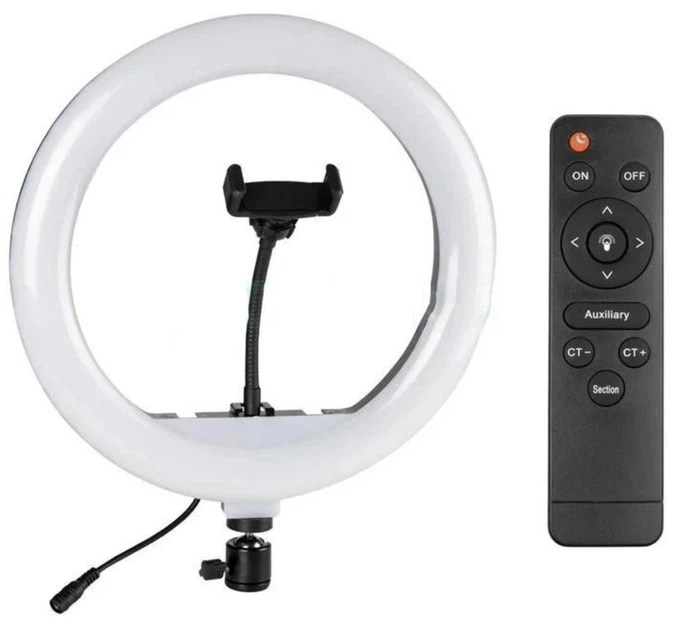 Селфи лампа и LED освещением Bluetooth 12" YQ-320A light set (Kit2) |170cm Stand, Plug Powered, 3000-6500K| - изображение 4