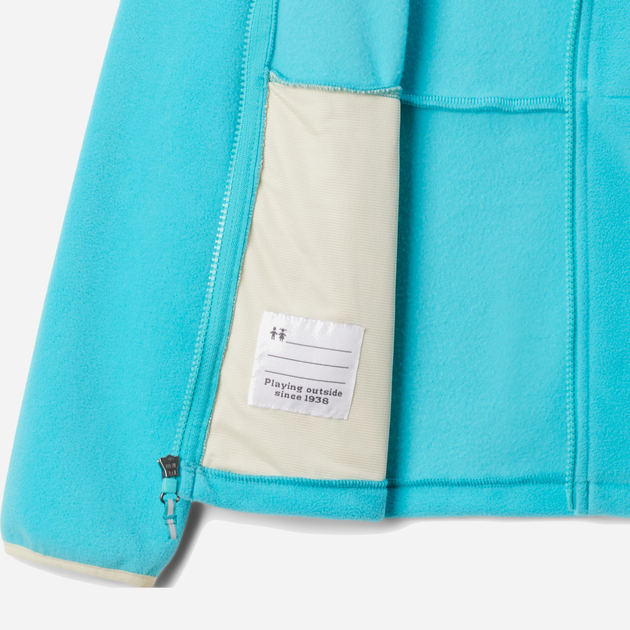Bluza dla dziewczynki rozpinana bez kaptura Columbia Fast Trek IV Fleece Full Zip 2087792336 140-146 cm Błekitna (195981006247) - obraz 3