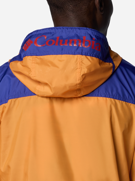 Kurtka wiatrówka męska Columbia Challenger II Windbreaker 2091001861 L Pomarańczowy/Niebieski (195980993692) - obraz 5