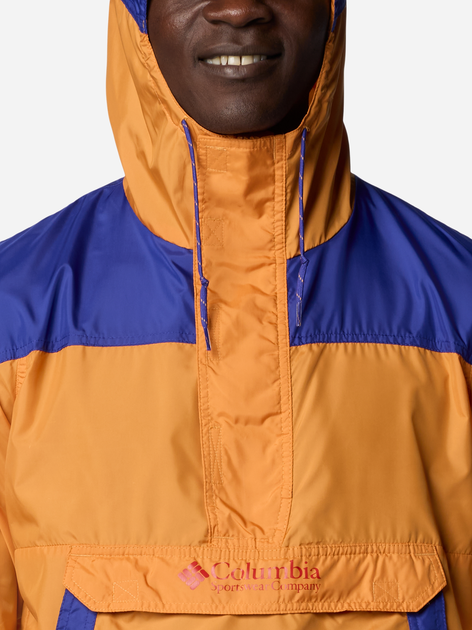 Вітровка чоловіча Columbia Challenger II Windbreaker 2091001861 XXL Оранжевий/Синій (195980993685) - зображення 4