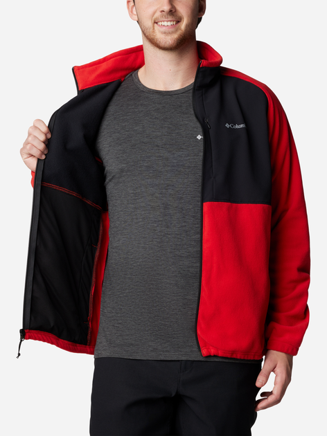 Bluza męska rozpinana streetwear Columbia Sage Peak Full Zip Fleece 2095781698 XXL Czerwony/Czarny (195981013672) - obraz 4