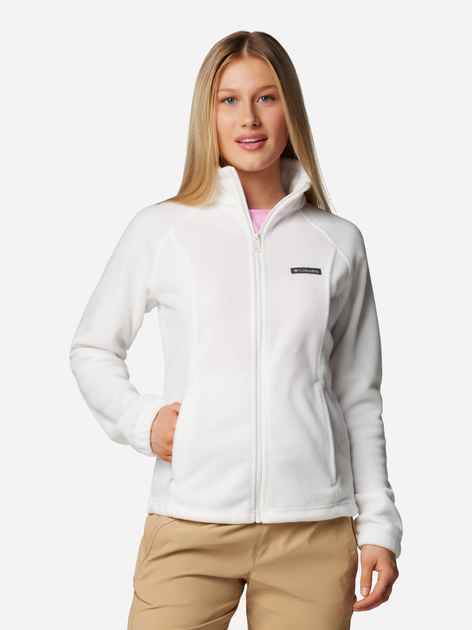 Толстовка на блискавці без капюшона жіноча Columbia Benton Springs Full Zip 1372111125 L Біла (886535863897) - зображення 1