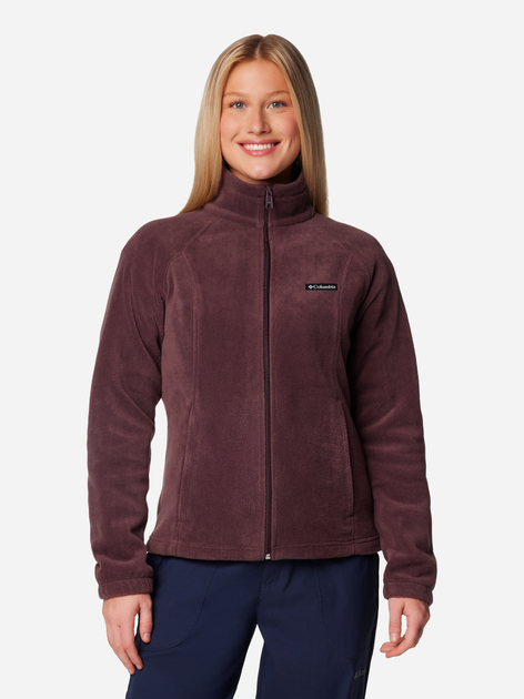 Толстовка на блискавці без капюшона жіноча Columbia Benton Springs Full Zip 1372111613 L Бордова (195981471267) - зображення 1