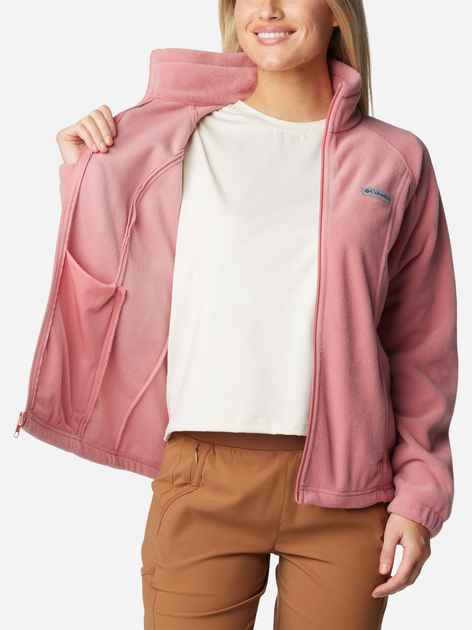 Толстовка на блискавці без капюшона жіноча Columbia Benton Springs Full Zip 1372111630 L Рожева (195981471137) - зображення 4