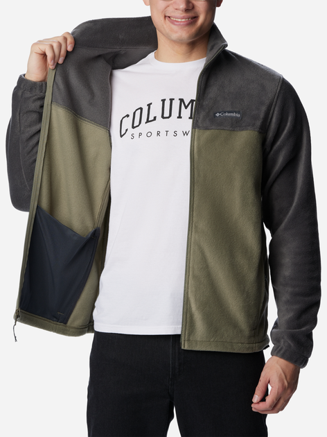 Толстовка на блискавці чоловіча Columbia Steens Mountain Full Zip 2.0 1476671024 S Сірий/Оливковий (193855461864) - зображення 4