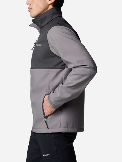 Kurtka wiatrówka męska Columbia Ascender Softshell Jacket 1556534024 S Szara (195981378450) - obraz 5