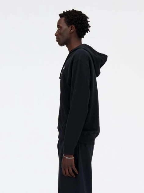 Толстовка на блискавці чоловіча New Balance Stacked Logo MJ41501 XL Чорна (197375352510) - зображення 3