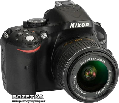 Фотоаппарат Nikon D5200 + 18-55mm VR II Black Kit (VBA350K007