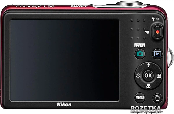 Фотоапарат Nikon Coolpix L30 Red (VNA632E1) купити на ROZETKA