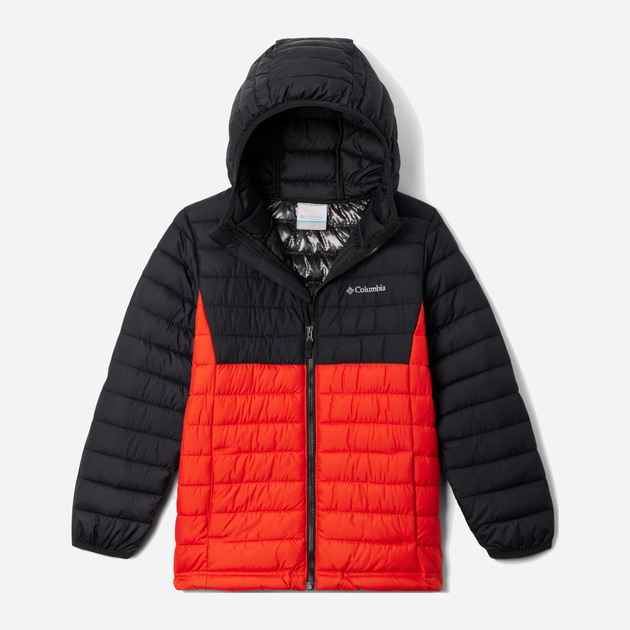 Kurtka chłopięca zimowa Columbia Powder Lite II Hooded Jacket 2090023839 119 cm (XS) Czerwony/Czarny (195981516999) - obraz 1