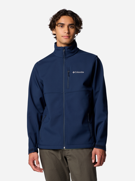 Вітровка чоловіча Columbia Ascender Softshell Jacket 1556534467 XL Темно-синя (195981378313) - зображення 1