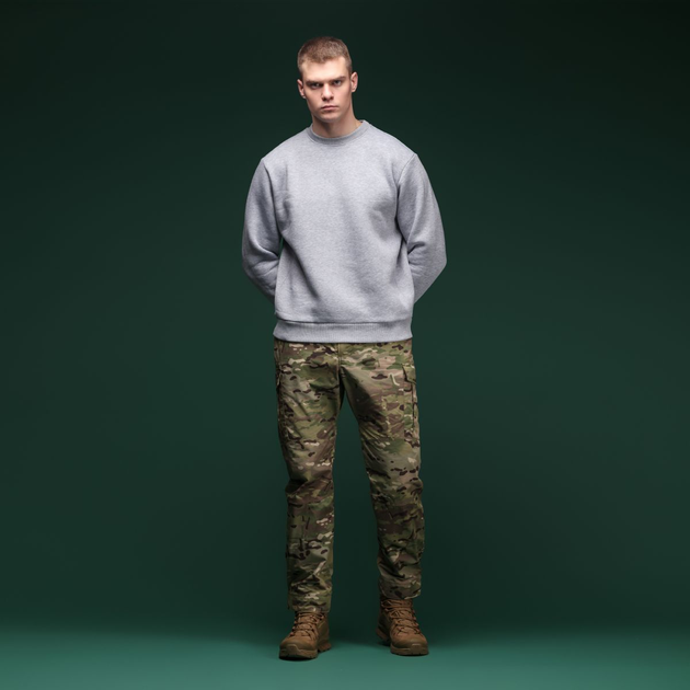 Свитшот Base Soft Ukrarmor Sweatshirt. Свободный стиль. Цвет Серый/Gray S - изображение 2