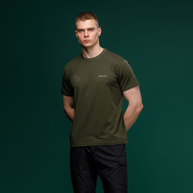 Футболка Basic Military Ukrarmor T-Shirt. Авдеевка. Топографическая карта. Олива L - изображение 2