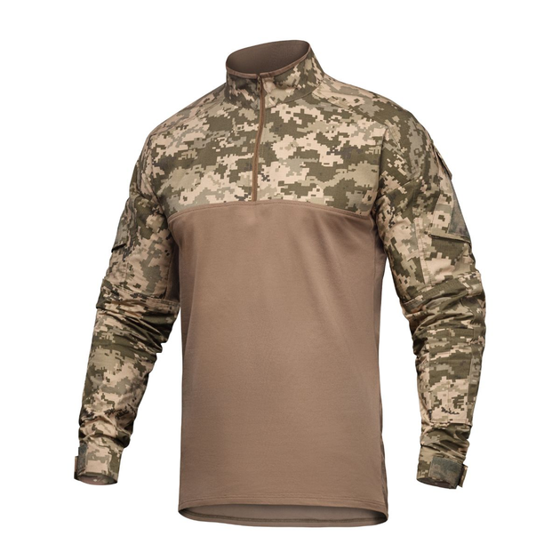 Тактична сорочка Core Ukrarmor Combat Shirt, довгий рукав, комбіновані матеріали. Піксель (мм-14) XXXL - зображення 1