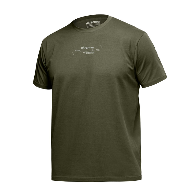 Футболка Basic Military Ukrarmor T-Shirt из коллекции NAME. Cottone/Elastane, олива S - изображение 1