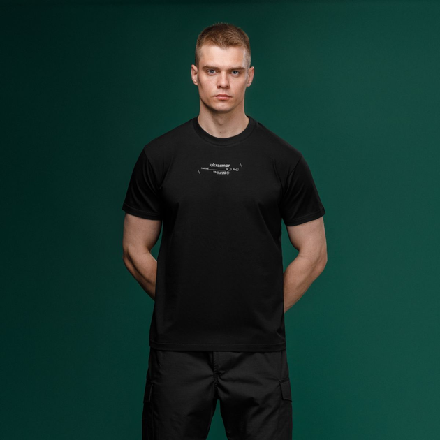 Футболка Basic Military Ukrarmor T-Shirt із колекції NAME. Cottone/Elastane, чорний L - зображення 2