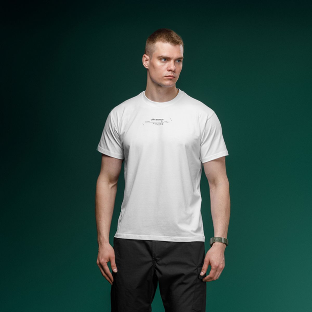 Футболка Basic Military Ukrarmor T-Shirt из коллекции NAME. Cottone/Elastane, белый M - изображение 2