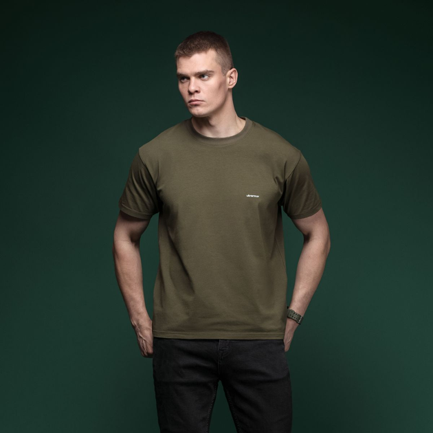 Набір футболок Basic Ukrarmor Military T-shirt. Cotton/Elastane, олива - чорний S - зображення 2