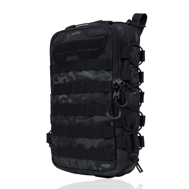 Тактический рюкзак на Ukrarmor 10 л. Крепление Molle. Cordura 1000D. Мультикам черный 30 x 20 x 8 см - изображение 1