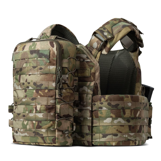 Тактический рюкзак на Ukrarmor 10 л. Крепление Molle. Cordura 1000D. Мультикам 30 x 20 x 8 см - изображение 2