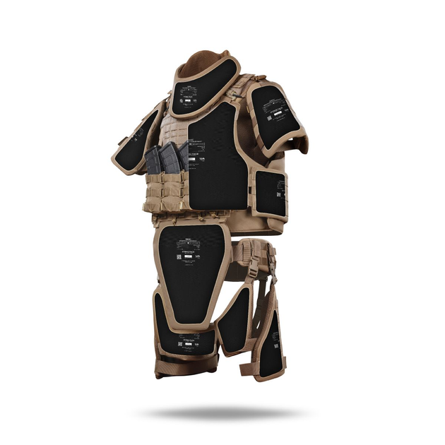 Бронекостюм ATAS (Advanced Ukrarmor Tactical Armor Suit) Level II. Клас захисту – 2. Койот. L/XL - зображення 2