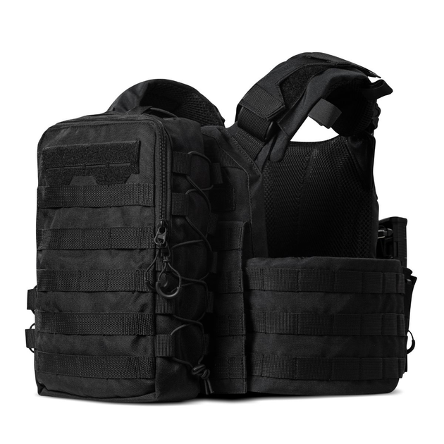 Тактичний рюкзак на Ukrarmor 10 л. Кріплення Molle. Cordura 1000D. Чорний 30 х 20 х 8 см - зображення 2