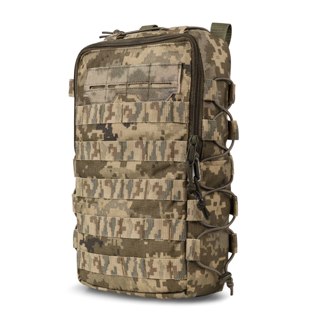 Тактичний рюкзак на Ukrarmor 10 л. Кріплення Molle. Cordura 1000D. Піксель (мм-14) 30 x 20 x 8 см - зображення 1