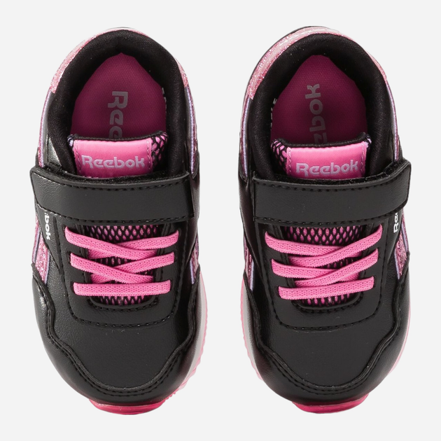 Sneakersy dziecięce dla dziewczynki na rzepy Reebok Royal Cl Jog 100075178 24.5 Czarne (1200143262306) - obraz 4