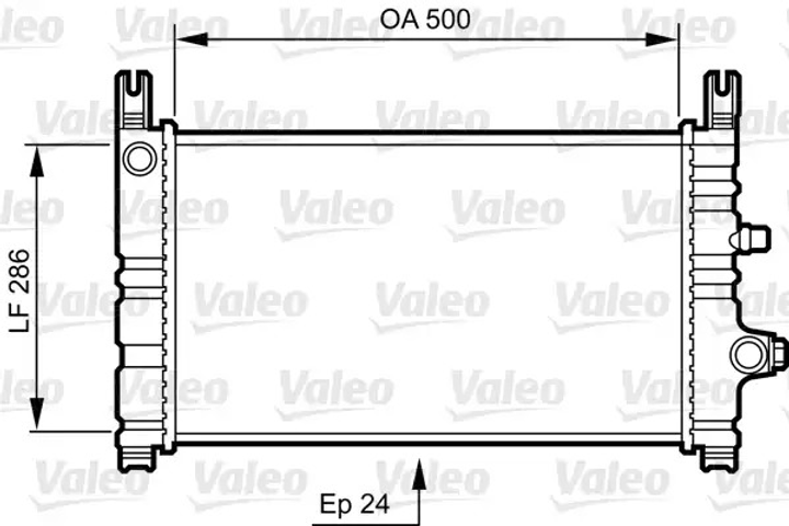 Радіатор охолодження двигуна FORD FIESTA, VALEO (731299) - зображення 1